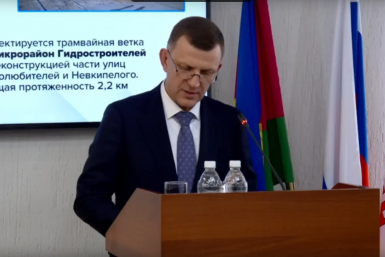 Год защитника Отечества и поддержка СВО стали главной темой отчета мэра Краснодара Скриншот с отчета мэра Краснодара в гордуме