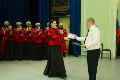 Кубанский казачий хор выступил с концертами в академиях ФСБ и Генштаба
