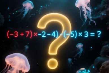 (−3 + 7) × (−2 − 4) − (−5) × 3 = ? — решите за 10 секунд и докажите, что вы сильны в математике!