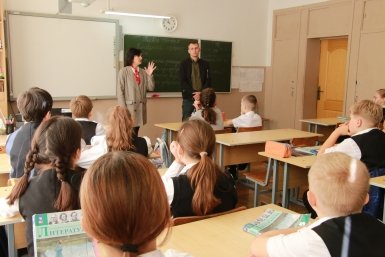 В краснодарской школе № 24 прошла &quotБольшая пожарная игра&quot Пресс-служба МЧС России по Краснодарскому краю