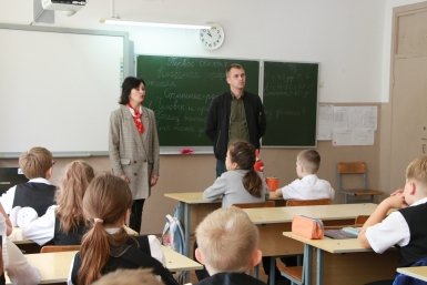 В краснодарской школе № 24 прошла &quotБольшая пожарная игра&quot Пресс-служба МЧС России по Краснодарскому краю