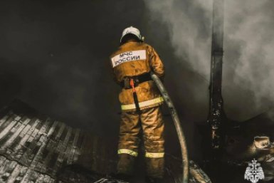 В станице Динской на пожаре в частном доме погиб человек