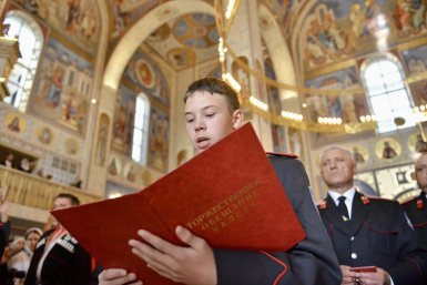 Кубанские кадеты корпуса имени Безуглого пообещали хранить традиции казачества