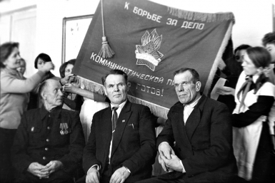 Ветераны гражданской войны Власюк, Папилов и Павленко, 1965 год Александр Кулиш