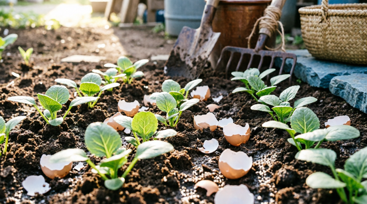 После Пасхи яичную скорлупу несу на огород - не мусор, а золото для почвы Создано с помощью ИИ