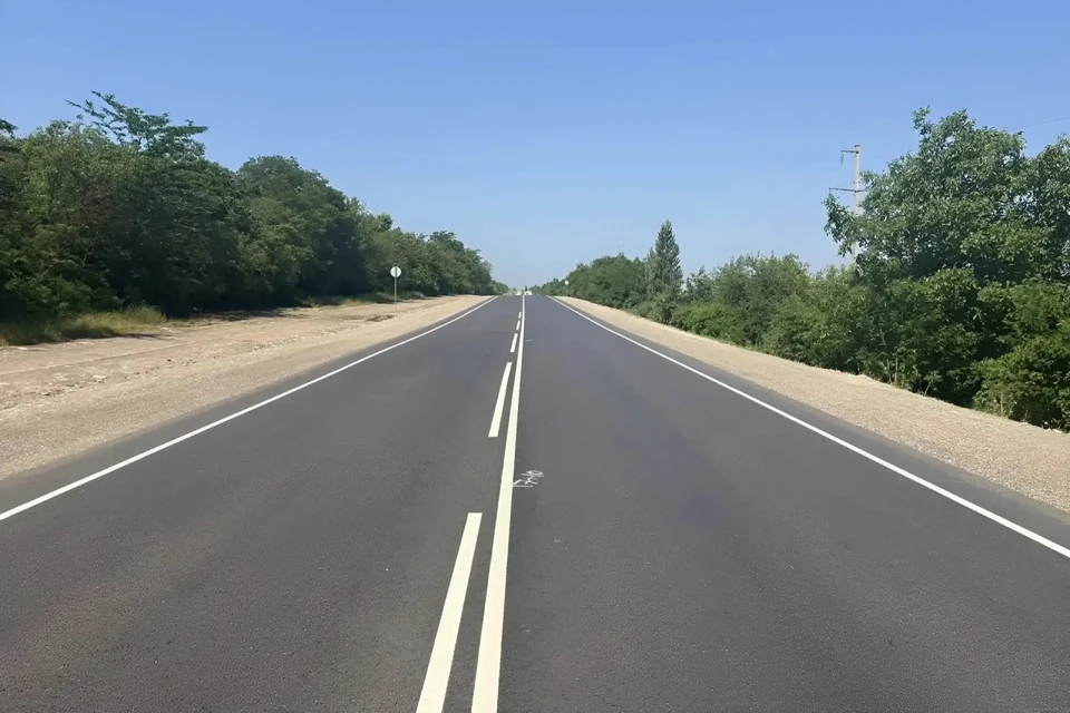 В Крымском районе обновили участок дороги Андреева Гора — Варениковская — Анапа протяжённостью более 2 км